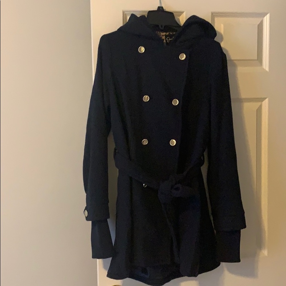 Women’s Jessica Simpson navy hooded Pea Coat
